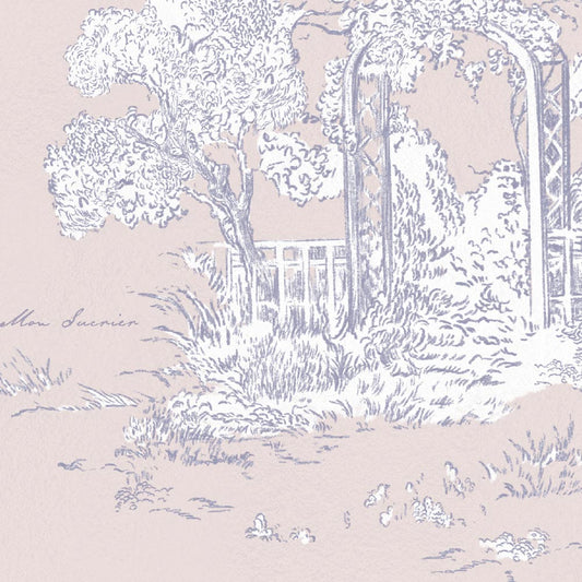 【サンプル】はがせる壁紙 のりなしタイプ Mon Sucrier トワル柄 トワル・ガーデン NMS-TG05 ペタル