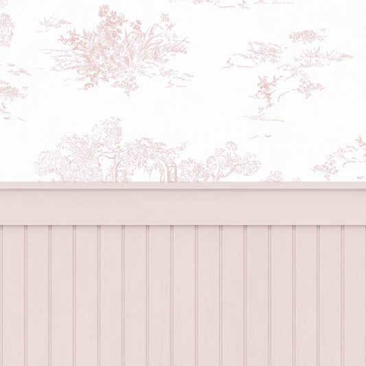 【サンプル】はがせる壁紙 のりなしタイプ パネリングトワル NMS-TGP02 ロゼ×花冠