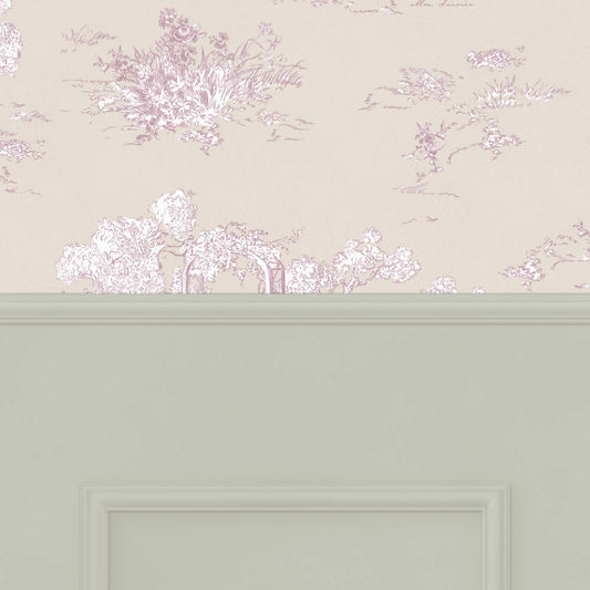 【サンプル】はがせる壁紙 のりなしタイプ パネリングトワル NMS-TGP06 シャトー×グリーンスクエア