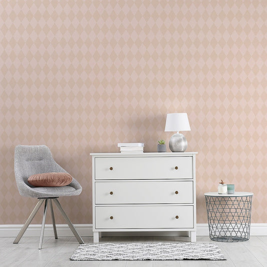 はがせる壁紙 のりなしタイプ Mon Sucrier メルヘンパターン ワンダーランド (49cm×2.5mサイズ) NMS-WL01 レッドクイーン