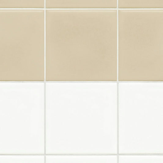 【サンプル】はがせる壁紙 のりなしタイプ 貼り分けナチュラルタイル NKH-ST02 ベージュ×ホワイト