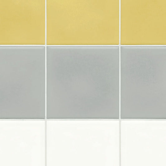 【サンプル】はがせる壁紙 のりなしタイプ 貼り分けナチュラルタイル NKH-ST06 イエロー×グレー×ホワイト