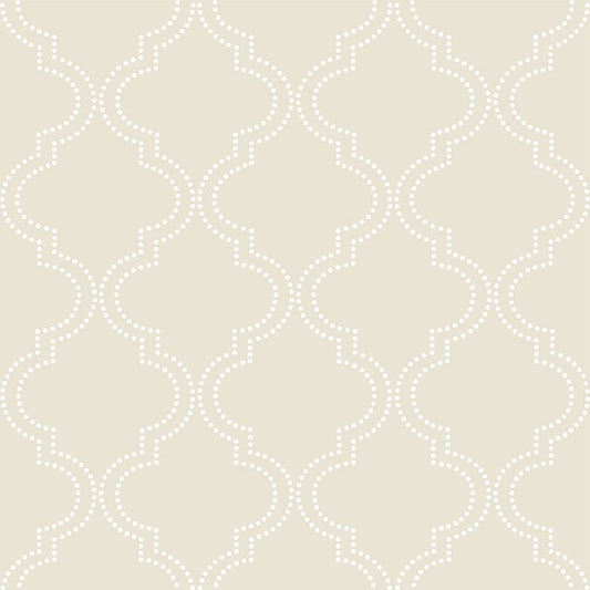 【サンプル】はがせる 壁紙 シール 「NU WALLPAPER」 Taupe Quatrefoil Peel And Stick WALLPAPER / NU1425