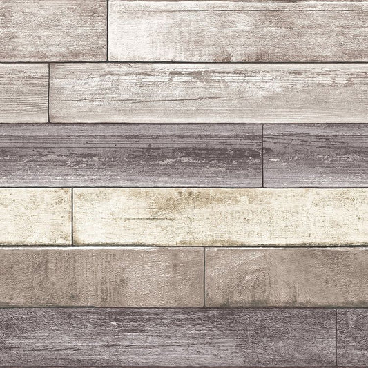 【サンプル】はがせる 壁紙 シール 「NU WALLPAPER」 Reclaimed Wood Plank Natural Peel and Stick / NU1690(NU3130)