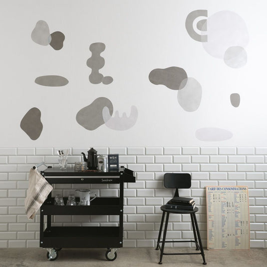 【水だけで貼れるようになりました!】Hattan Abstract ハッタン アブストラクト アソートセット モノクロセット HAB-03