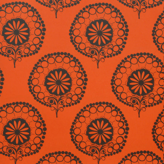 【切売】輸入壁紙 Texdecor CASAMANCE / テックスデコ オレンジ ダマスク / HER-ORANGE / 200408