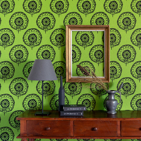 輸入壁紙 Texdecor CASAMANCE / テックスデコ グリーン ダマスク / ERINA / 180326