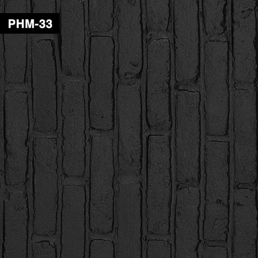 【切売】輸入壁紙 NLXL MATERIALS BLACK BRICK WALLPAPER BY PIET HEIN EEK / PHM-33