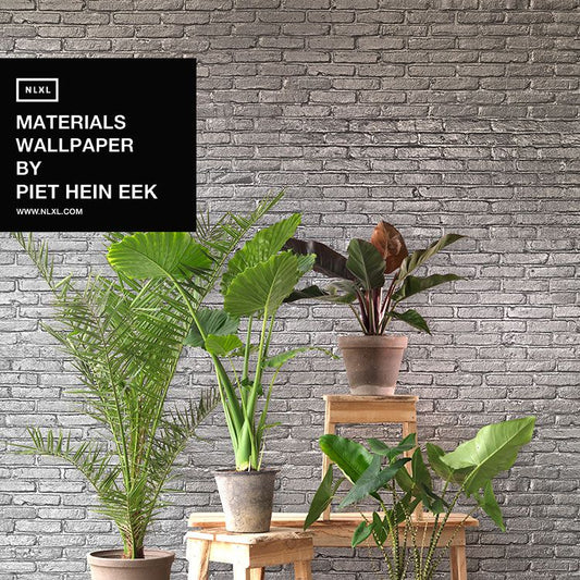輸入壁紙 NLXL MATERIALS WALLPAPER BY PIET HEIN EEK SILVER GREY BRICK WALLPAPER / PHM-34