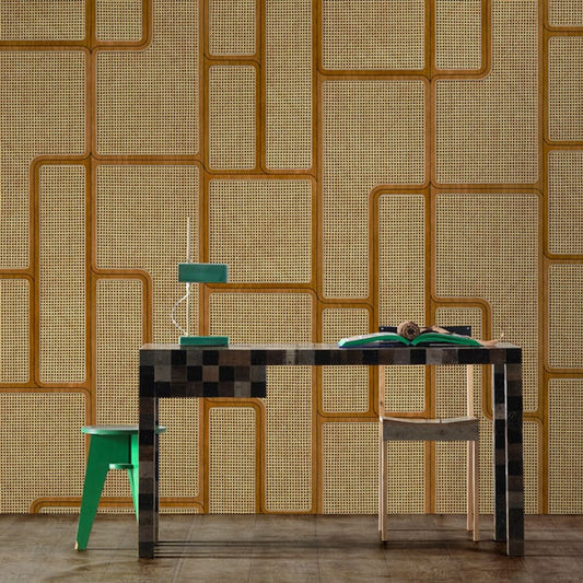 輸入壁紙 NLXL CANE WEBBING / ANGLE WEBBING OAK BY STUDIO RODERICK VOS VOS-04