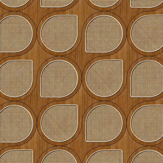 輸入壁紙 NLXL CANE WEBBING / DROPS WEBBING OAK BY STUDIO RODERICK VOS VOS-09