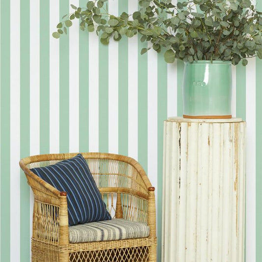 はがせる 壁紙 シール wallshoppe (ウォールショップ) / Candy Stripe-Jade