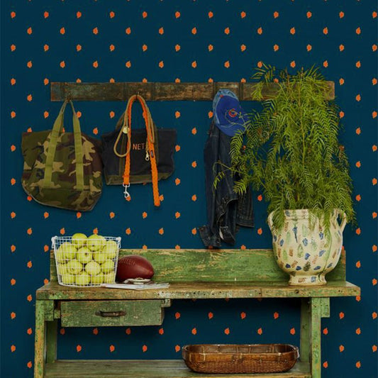 はがせる 壁紙 シール wallshoppe (ウォールショップ) / Medina Dot-Indigo