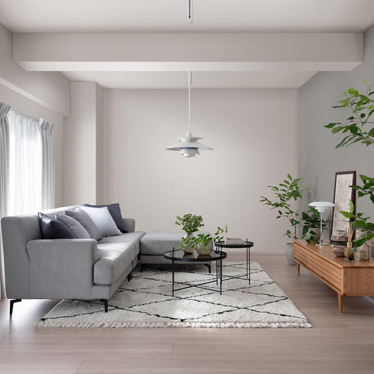 のりなし【50m巻】お買い得 国産壁紙 クロス / ルノン / ライトグレー RM-858