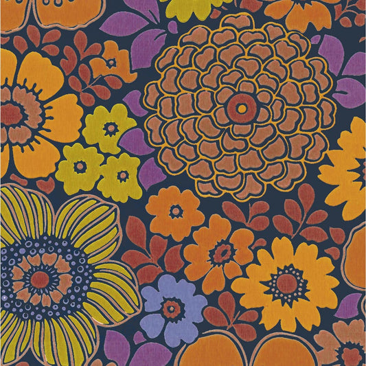 【サンプル】はがせる壁紙 のりなしタイプ レトロトレ リバイバルウォールペーパー NRT-RV03 ナイトフィーバー