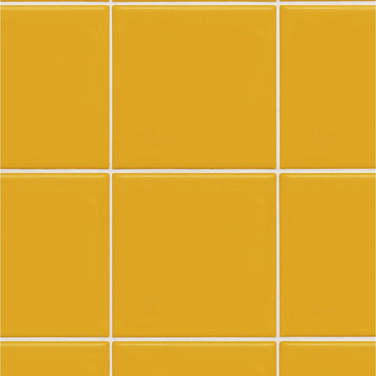 【サンプル】はがせる壁紙 のりなしタイプ レトロトレ タイル レトロポップ NRT-ST01 スクエアタイル / レトロイエロー