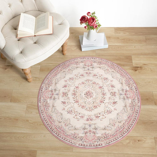 87cm×87cm 円形 クラシック・ペルシャ アンティークローズ Mon Sucrier