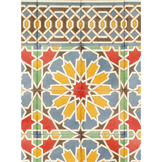 【サンプル】はがせる壁紙 シールタイプ ローワーウォールシート Lower wall sheet モロッカンタイル TKH-LWA03 アハマル