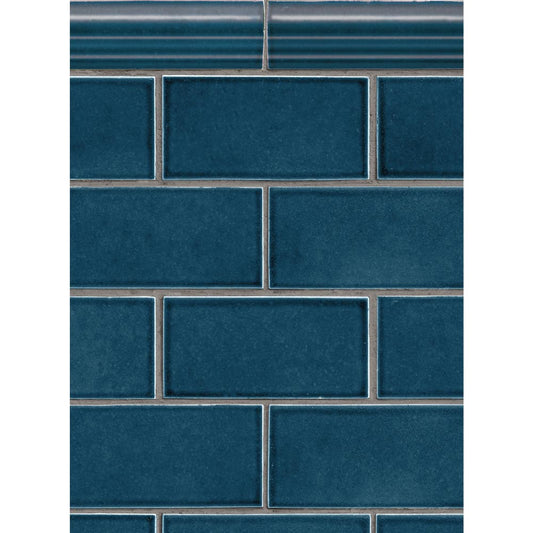 【サンプル】はがせる壁紙 シールタイプ レトロトレ ローワーウォールシート Lower wall sheet カフェタイル TRT-LWS08 レイク