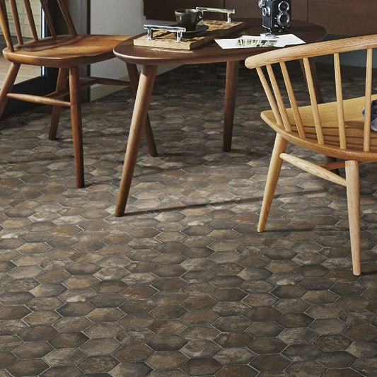 約91cm幅 土足OK ハードタイプ クッションフロア【91cm×10m巻 2本セット】 シンコール / タイル柄 S-1413