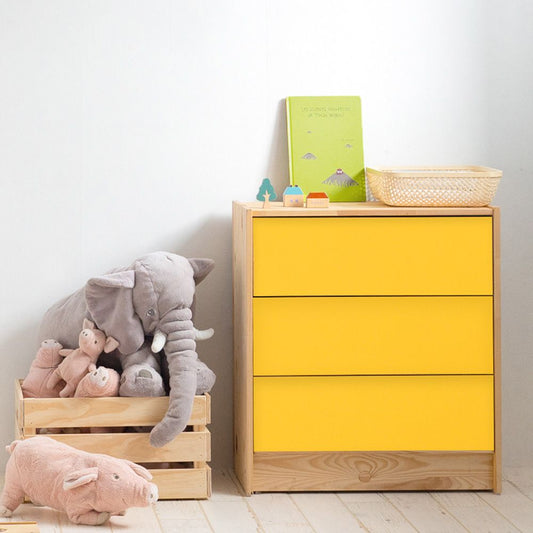 リメイクシート 無地カラー 強粘着タイプ 【巾61cm×10cm単位切り売り】 イエロー