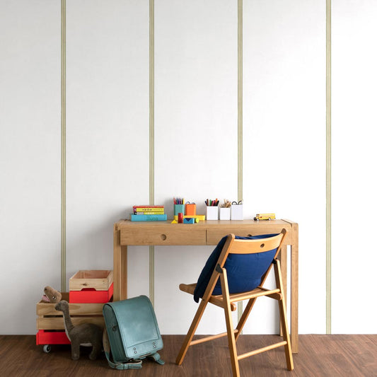 はがせる壁紙 のりなしタイプ SLOW TiME Go-han kids (49cm×2.5mサイズ) NST-GH09 ホワイト×グリーン