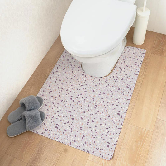 拭けるトイレマット ロングタイプ 60cm×91cm ロッシュテラゾー/カシス