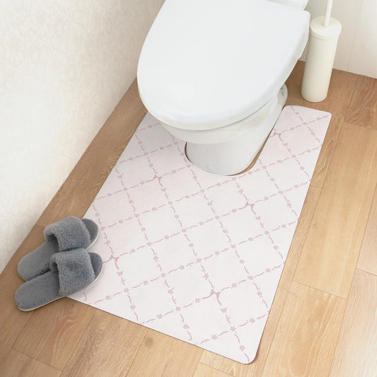 拭けるトイレマット ロングタイプ 60cm×91cm カロアフルール/コライユ