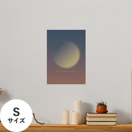 Hattan Art Poster ハッタンアートポスター WALLN Moonシリーズ 暁月 / Sサイズ(32cm×45cm)
