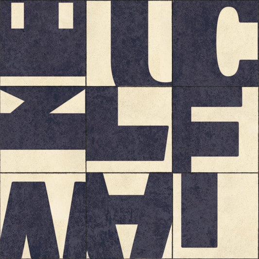 【サンプル】貼りやすいフリース壁紙 (のりなし) WALLN レターブロック NKH-LB02