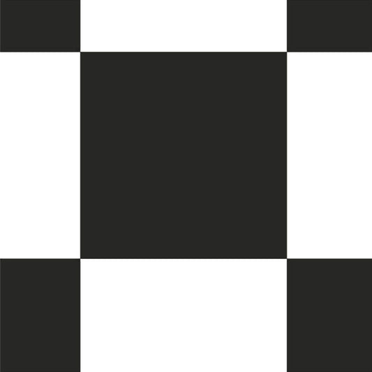 【サンプル】はがせる壁紙 のりなしタイプ What's poppin? チェッカー L ブラック