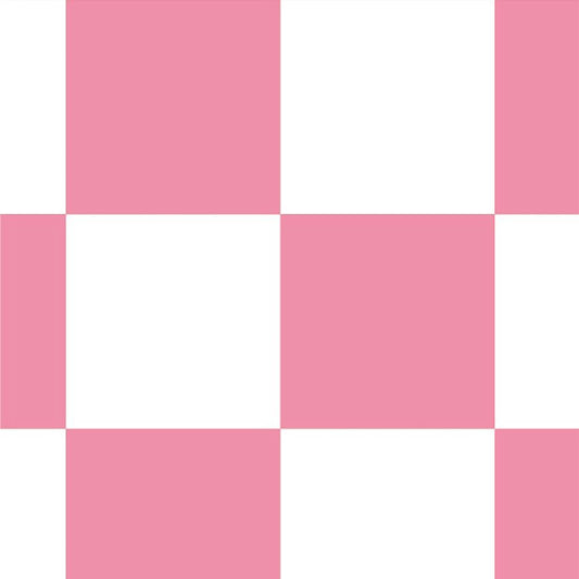 【サンプル】はがせる壁紙 のりなしタイプ What's poppin? チェッカー M ピンク