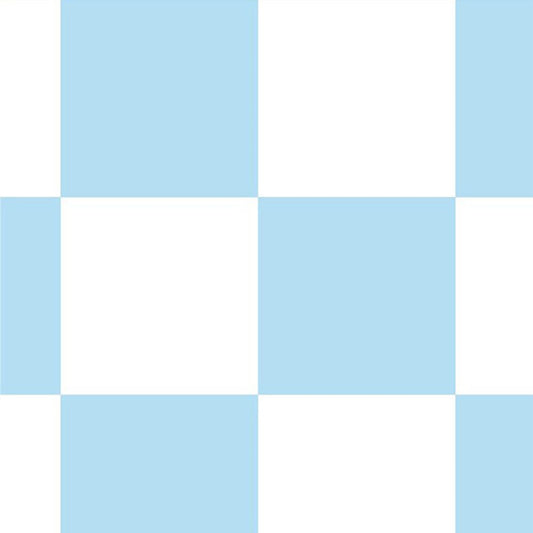 【サンプル】はがせる壁紙 のりなしタイプ What's poppin? チェッカー M ライトブルー