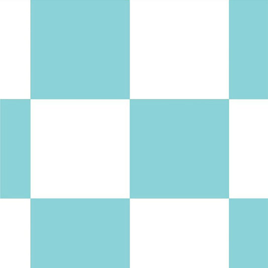 【サンプル】はがせる壁紙 のりなしタイプ What's poppin? チェッカー M ターコイズ