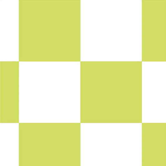 【サンプル】はがせる壁紙 のりなしタイプ What's poppin? チェッカー M ライム