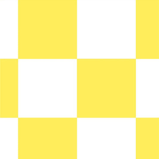 【サンプル】はがせる壁紙 のりなしタイプ What's poppin? チェッカー M イエロー