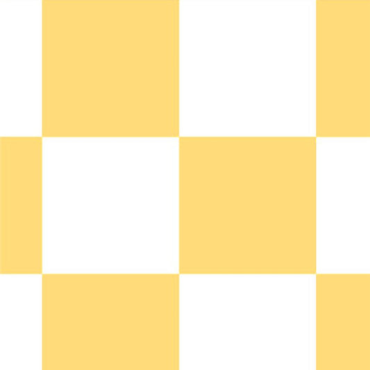 【サンプル】はがせる壁紙 のりなしタイプ What's poppin? チェッカー M クリーム