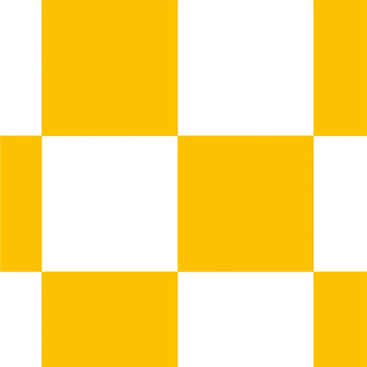 【サンプル】はがせる壁紙 のりなしタイプ What's poppin? チェッカー M クロムイエロー