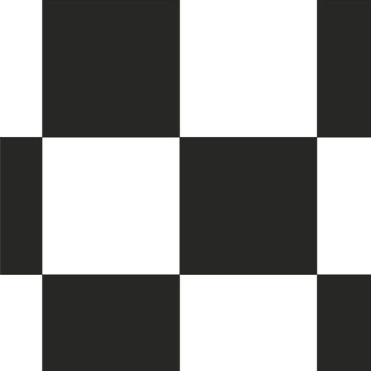 【サンプル】はがせる壁紙 のりなしタイプ What's poppin? チェッカー M ブラック