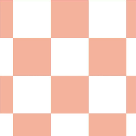 【サンプル】はがせる壁紙 のりなしタイプ What's poppin? チェッカー S サーモン