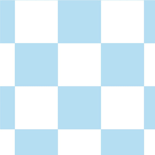 【サンプル】はがせる壁紙 のりなしタイプ What's poppin? チェッカー S ライトブルー