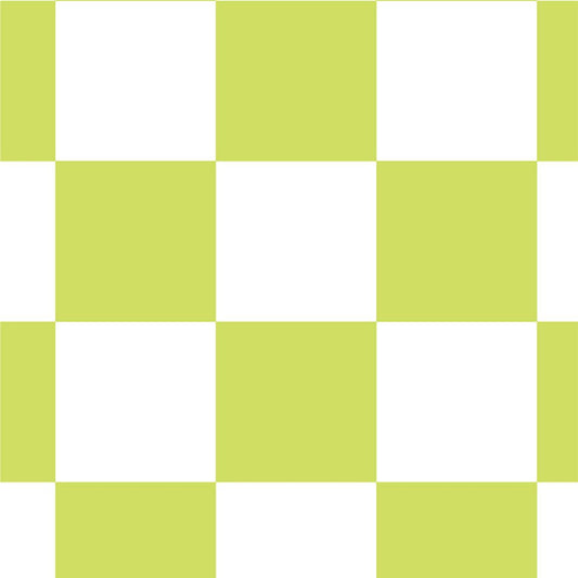 【サンプル】はがせる壁紙 のりなしタイプ What's poppin? チェッカー S ライム