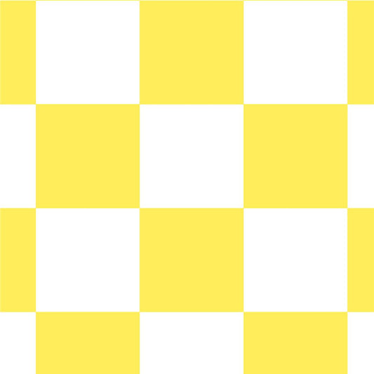 【サンプル】はがせる壁紙 のりなしタイプ What's poppin? チェッカー S イエロー