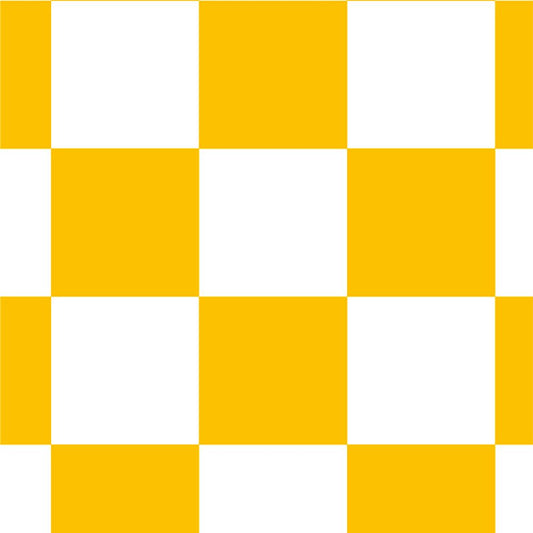 【サンプル】はがせる壁紙 のりなしタイプ What's poppin? チェッカー S クロムイエロー