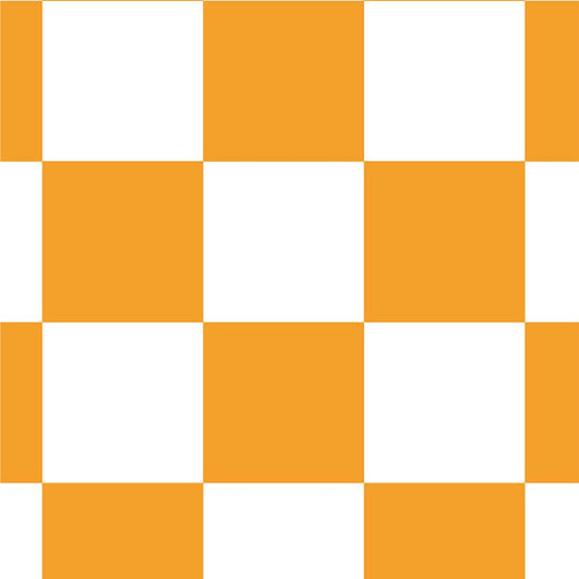 【サンプル】はがせる壁紙 のりなしタイプ What's poppin? チェッカー S オレンジ