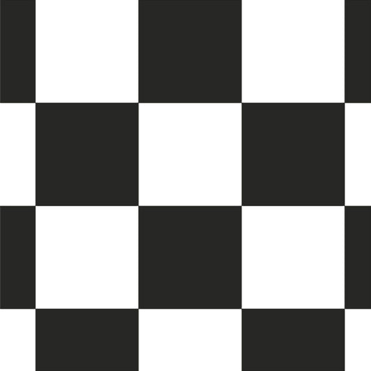 【サンプル】はがせる壁紙 のりなしタイプ What's poppin? チェッカー S ブラック
