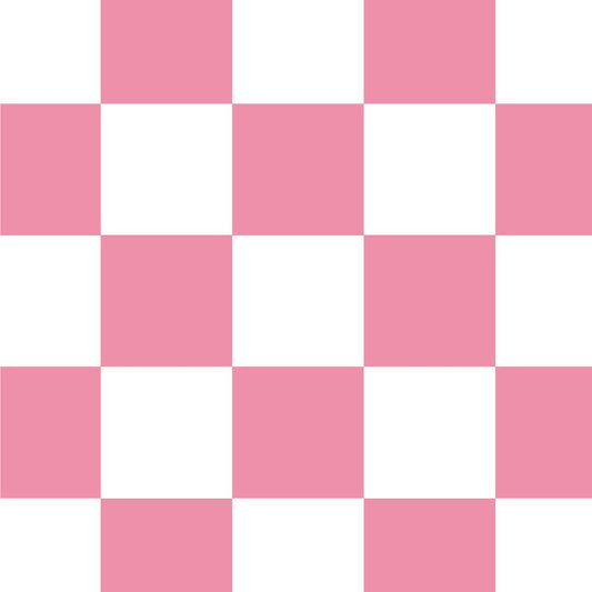 【サンプル】はがせる壁紙 のりなしタイプ What's poppin? チェッカー XS ピンク