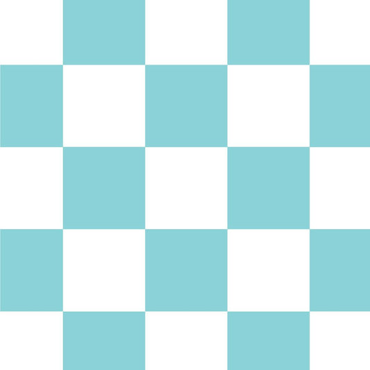 【サンプル】はがせる壁紙 のりなしタイプ What's poppin? チェッカー XS ターコイズ