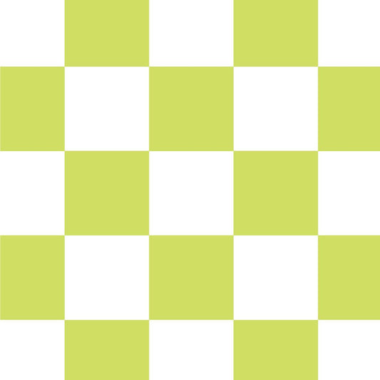 【サンプル】はがせる壁紙 のりなしタイプ What's poppin? チェッカー XS ライム