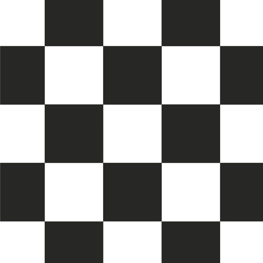 【サンプル】はがせる壁紙 のりなしタイプ What's poppin? チェッカー XS ブラック